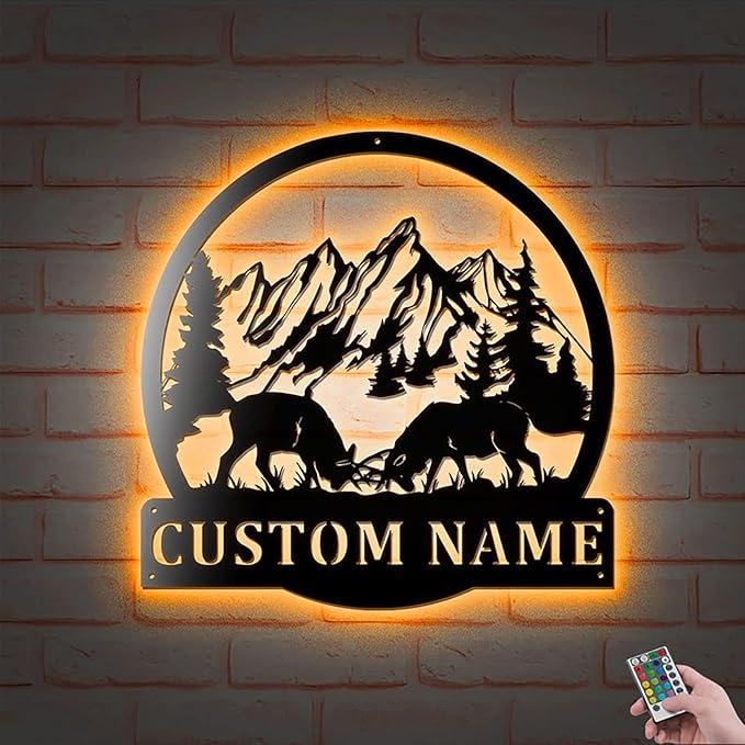 Lovely POD Personalized Metal Sign, Custom Duck Hunting Monogram Wall Decor With Led Lights, Perfect For Living Room & Outdoor Home Decor - Bloomnest