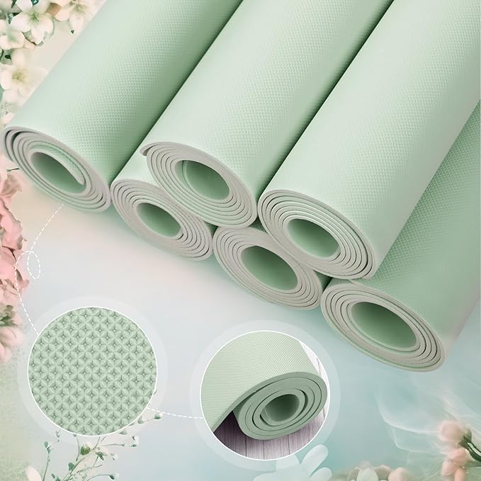 Timgle 6 Pack Yoga Mats Bulk Non Slip Exercise Yoga Mat Thick Anti Slip Tear Resistant Sports Gym for Fitness Stretching Home Workout and Studio - Bloomnest