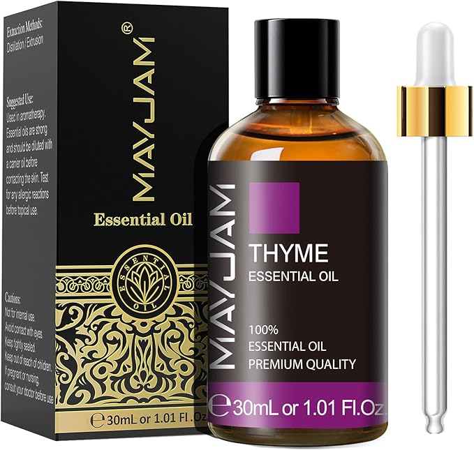 MAYJAM Essential Oil, Thyme Oil 1.01FL.OZ - Thyme Essential Oils for Diffusers for Home, Soap Candle Making Scents - 30ML - Bloomnest