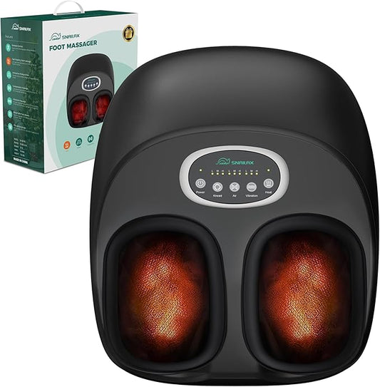 Snailax Foot Massager with Heat, Shiatsu Foot Massager Machine for Plantar Fasciitis, Adjustable Vibration & Pressure for Neuropathy Pain, Women Men Gifts, Fits Up to 13" - Bloomnest
