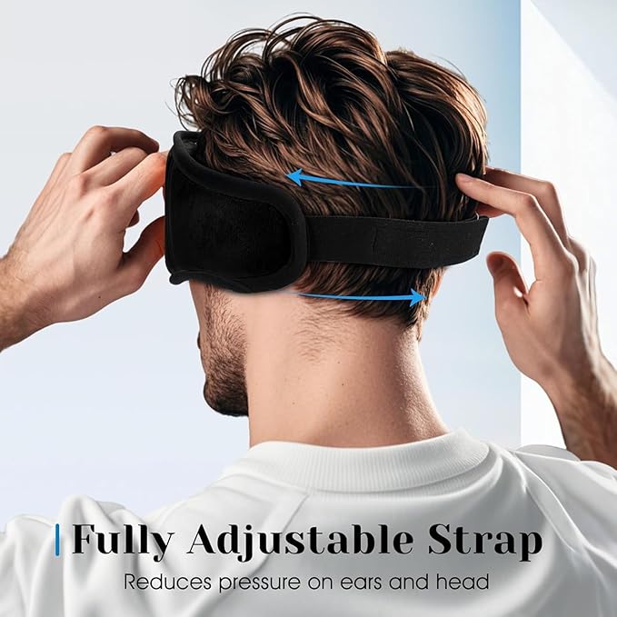 MUSICOZY Sleep Headphones, Bluetooth 5.4 Sleep Mask Headband Headphones Sleeping Eye Mask, Wireless Music Earbuds Earphones with HD Stereo Speakers for Side Sleepers, Cool Gadgets Unique Gift - Bloomnest