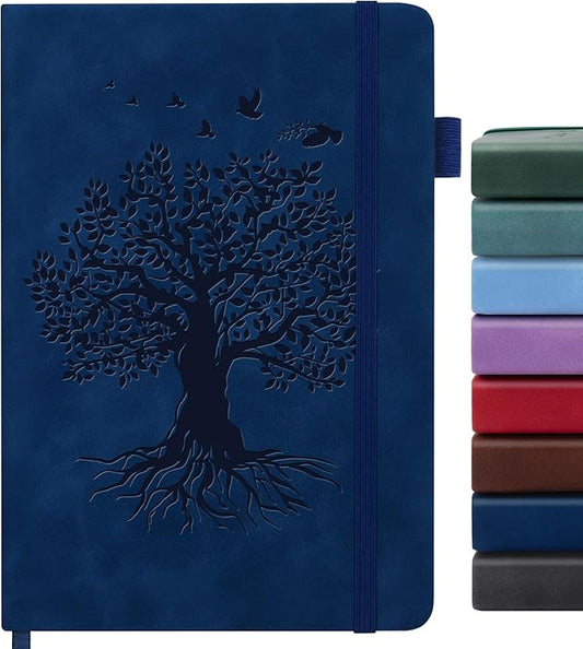 Lined Journal Notebook for Women Men, A5 Hardcover Leather Journals for Writing, 200 Pages Thick Paper, Daily Journal Notebook for Work, School, Note Taking, Business, Travel, College Ruled - Bloomnest