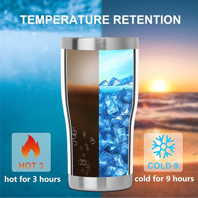 DOMICARE 20oz Tumbler with Lid Stainless Steel Tumblers Bulk, Double Wall Vacuum Insulated Coffee Travel Mug Powder Coated Tumbler, 1 Count (Pack of 1) White