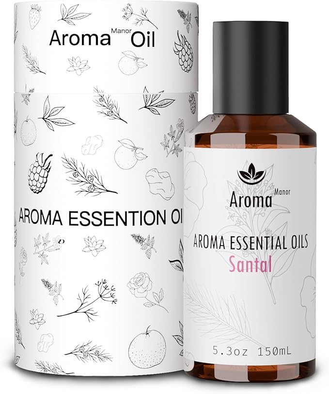 Car Diffuser Oil - Santal Essential Oil Blend - Luxury Hotel Inspired Home Aromatherapy Diffuser Oil - Sandalwood, Violet, Geranium, Cedar - for Diffuser, Humidifier, Reed - 150ML - Bloomnest