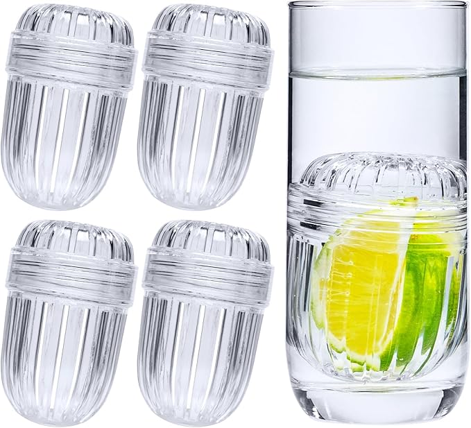 Water Infuser Pods, 4-Pack Fruit & Tea Inserts for Wide-Mouth Bottles & Tumblers - Bloomnest