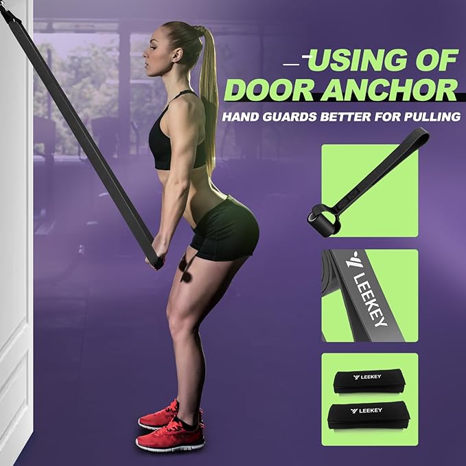 LEEKEY Resistance Bands Set for Pull-Up Assistance & Full-Body Training, Multi-Level Exercise Bands with Bag for Home Workouts, Physical Therapy, Strength Training (Men/Women) - Bloomnest