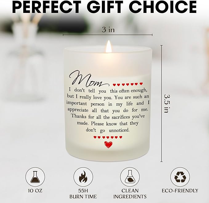 TEEZWONDER Birthday Gifts for Mom - Long Lasting Vanilla Lavender Candle 10 oz - Mom Gifts from Daughter Son, Mother Gift Ideas, Gift for Mama Mother in Law, Candles for Women - Bloomnest