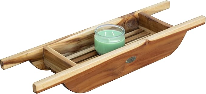EcoDecors, 29 inch, Bath Tray for Tub, Bath Tub Tray Wood, Bathtub Table, Caddy for Bathtub in Natural Teak - Bloomnest