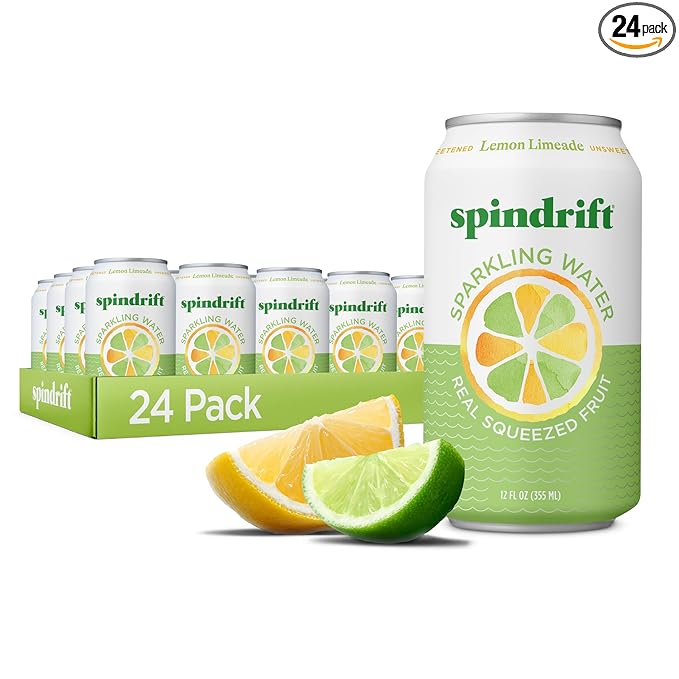 Spindrift Lemon Limeade Can 12 Ounce (Pack of 24) - Bloomnest