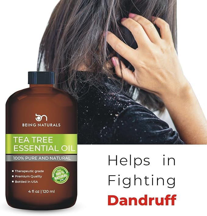 Tea Tree Essential Oil - Huge 4 FL OZ - 100% Pure & Natural – Premium Natural Oil with Glass Dropper (Tea Tree) - Bloomnest