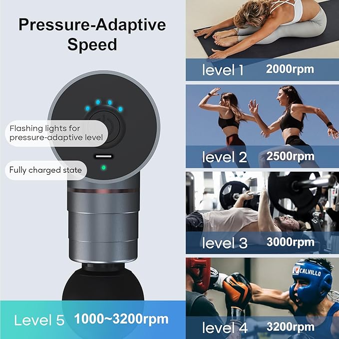 arboleaf Thermacool Massage Gun Deep Tissue with Heat and Cold Head, Full-Metal Electric Portable Hand Held Massager Gun for Back, Body Sore Muscles, Pain Relief - Bloomnest