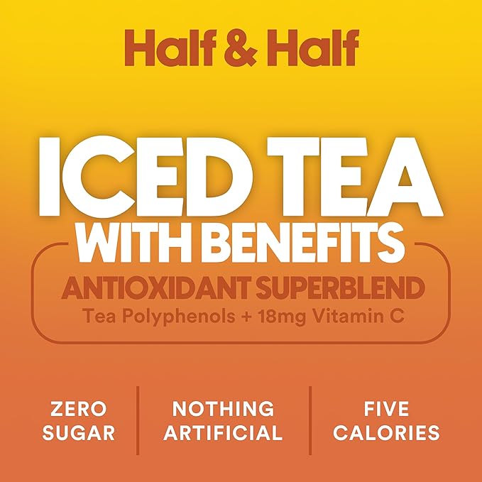 Ryl Iced Tea, Half & Half, Antioxidant Superblend, No Artificial Ingredients, 16.0 Fl Oz (12-Pack) - Bloomnest