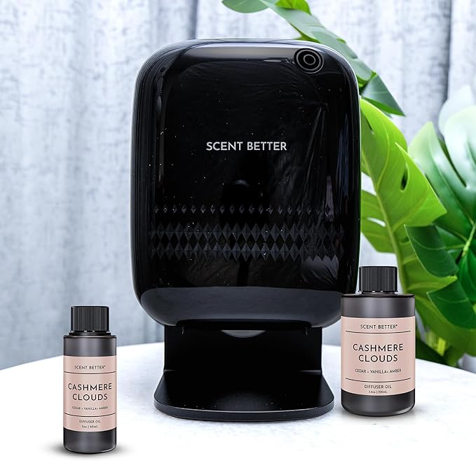 Scent Better Cashmere Clouds Aroma Essential Oil Blend: an Aromatherapy Blend of Cedar, Vanilla, and Amber for Ultrasonic Diffusers & Nebulizers (3.3 Fl Oz, 100 mL) - Bloomnest