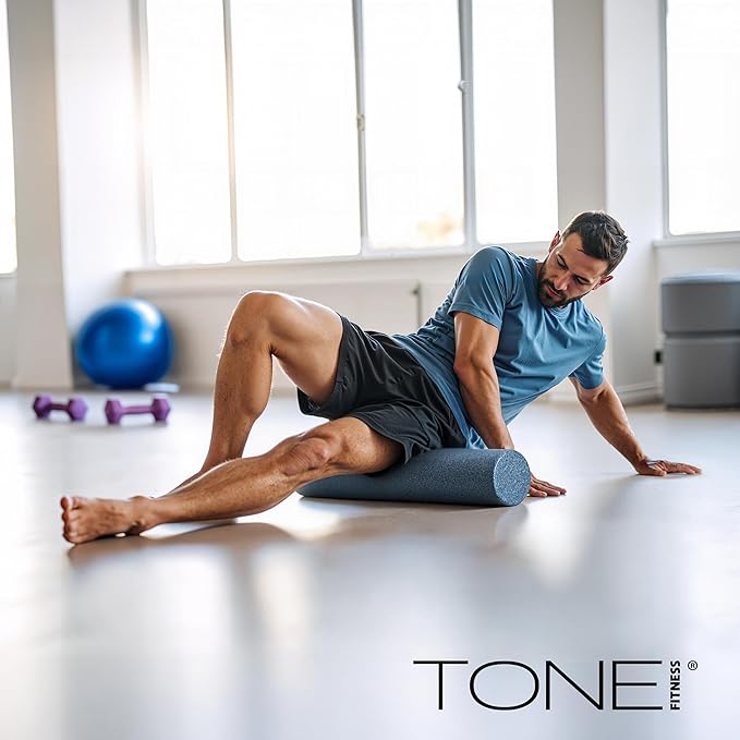 Tone Fitness High Density EPP Foam Exercise Foam Roller for Yoga, Pilates, Stretching, Massage, and Recovery | Multiple Sizes and Colors - Bloomnest