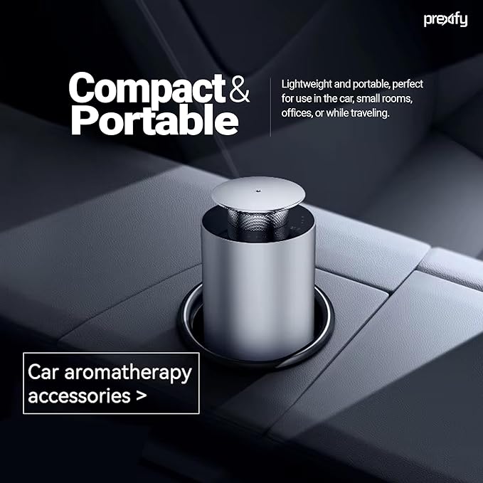 Smart Car Aroma Diffuser ‐ USB Rechargeable, 3 Intensity Modes, Long-Lasting Aroma, Travel Friendly - Bloomnest