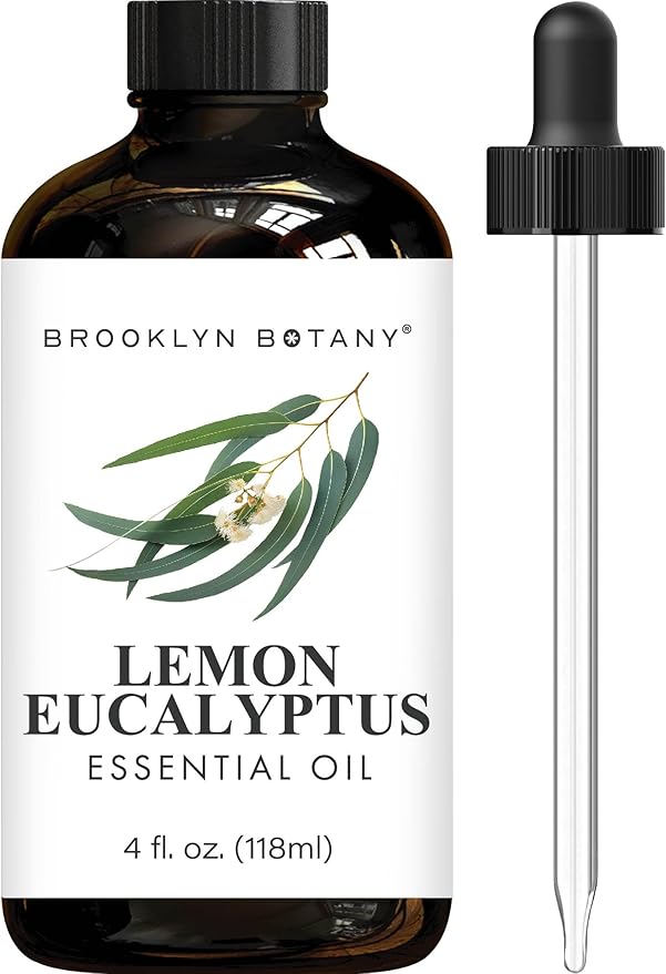 Brooklyn Botany Lemon Eucalyptus Essential Oil - Huge 4 Fl Oz - 100% Pure and Natural - Premium Grade with Dropper - for Aromatherapy and Diffuser - Bloomnest