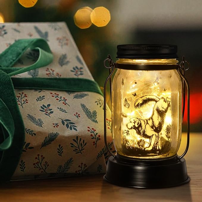 kyoryuger Pyrenees Gifts for Women/Men Pyrenees Dog Solar Lanterns Mom Birthday Dog Lovers Lantern Pet Loss Pet Memorial Lights Solar Garden Decoration for Yard, Patio,Backyard,Porch Torches Light - Bloomnest