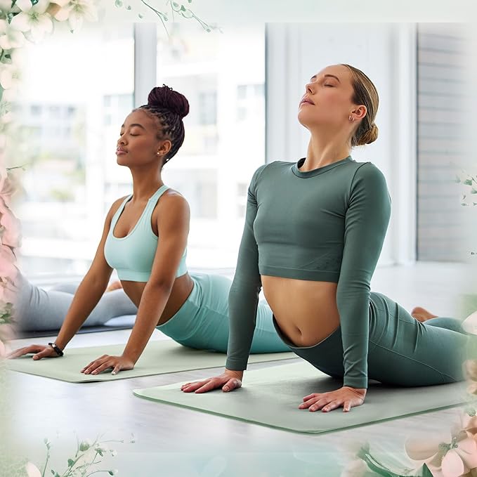 Timgle 6 Pack Yoga Mats Bulk Non Slip Exercise Yoga Mat Thick Anti Slip Tear Resistant Sports Gym for Fitness Stretching Home Workout and Studio - Bloomnest