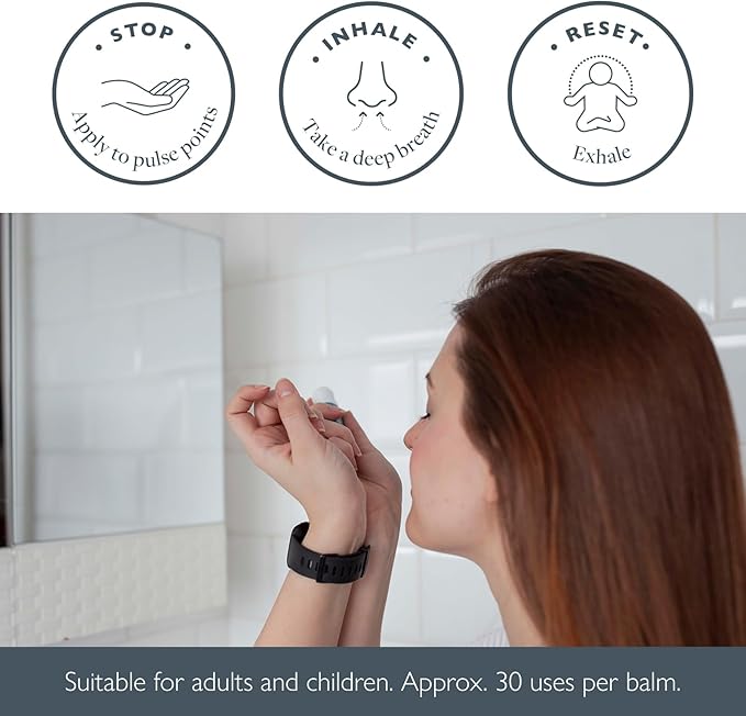 Scentered Pocket-Size Aromatherapy Balm Gift Set - 3X Essential Oil Balms for Sleep, Stress Relief & Mood Boost (Sleep Well, De-Stress, Happy) - Natural, Mess-Free, Travel-Friendly