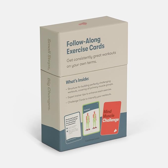 Bodyweight Transformation Journal and Elevate Exercise Cards. Complete Fitness System with Effective Bodyweight Exercises in a Card Deck. No Equipment Needed. #1 At home Fitness Journal/Fitness Planner for Women & Men. - Bloomnest