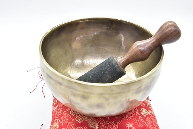 7" Tibetan Singing Bowl ~ Handmade ~ Superb Chakra Bowl for Meditation, Yoga,Healing, Mindfulness, Relaxation ~ Cushion & Mallet Included - Bloomnest