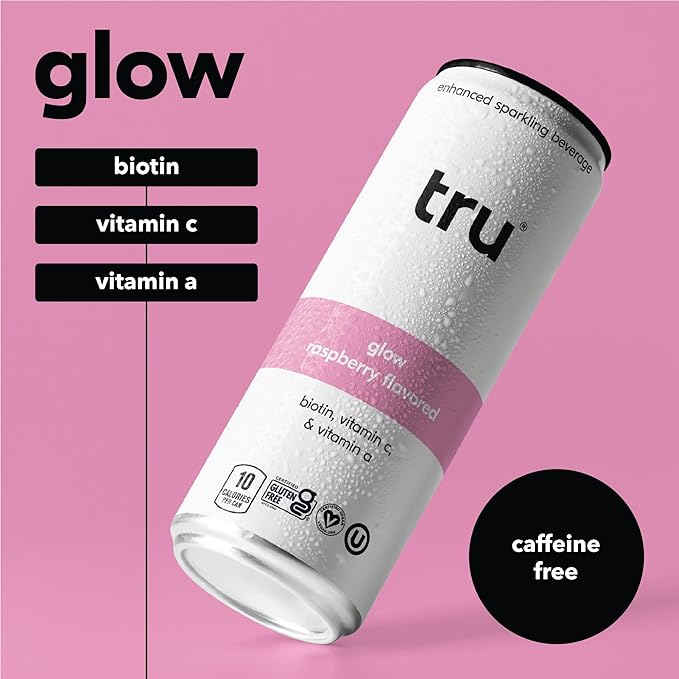 Tru Seltzer Sampler, Variety Pack of Sparkling Water with Real Fruit Juice, Functional Ingredients & Natural Flavors, Gluten Free, Vegan, Low Calorie, Caffeine Free Options, 12 FL OZ Cans, 7 Pack - Bloomnest
