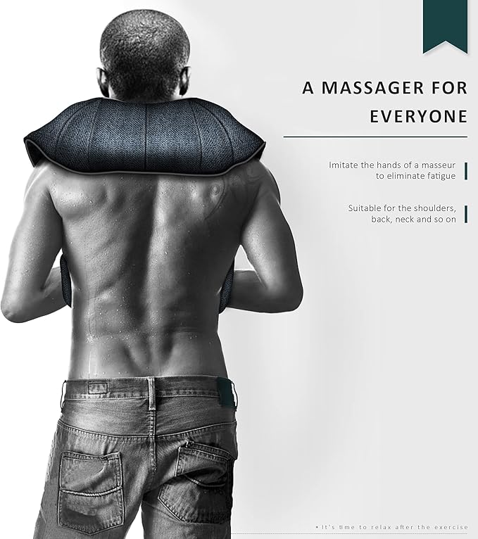 Mo Cuishle Shiatsu Neck and Back Massager with Heat – Deep Kneading for Shoulder and Neck – Ideal Gift for Men, Women, Mom, Dad Him & Her – Perfect for Christmas, Mother's Day, Father's Day, Birthdays - Bloomnest