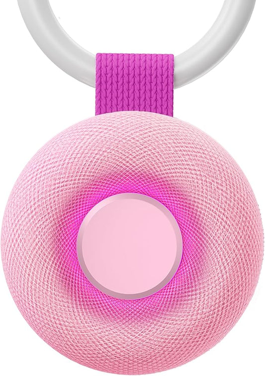 Portable Sound Machine - White Noise Sound Machine for Baby, Travel Donut Sound Machine for Sleep, 15 Soothing Sounds & 7 Colors Night Light, Breathing, Baby Shusher, Registry Gift, Pink