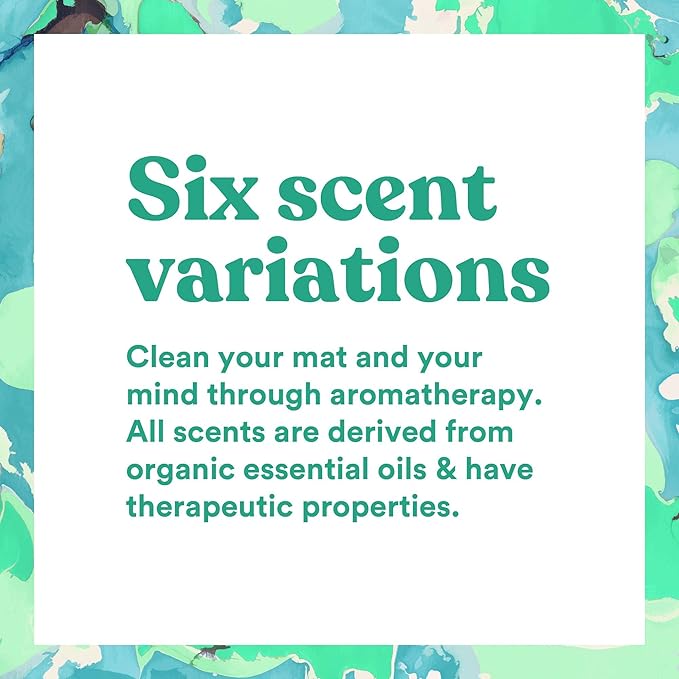 ASUTRA Yoga Mat Cleaner Spray Variety Pack (All Scents), 4 fl oz (Pack of 6) - No Slippery Residue, Organic Essential Oils, Deep-Cleansing for Fitness Gear & Gym Equipment, Microfiber Towels Included - Bloomnest