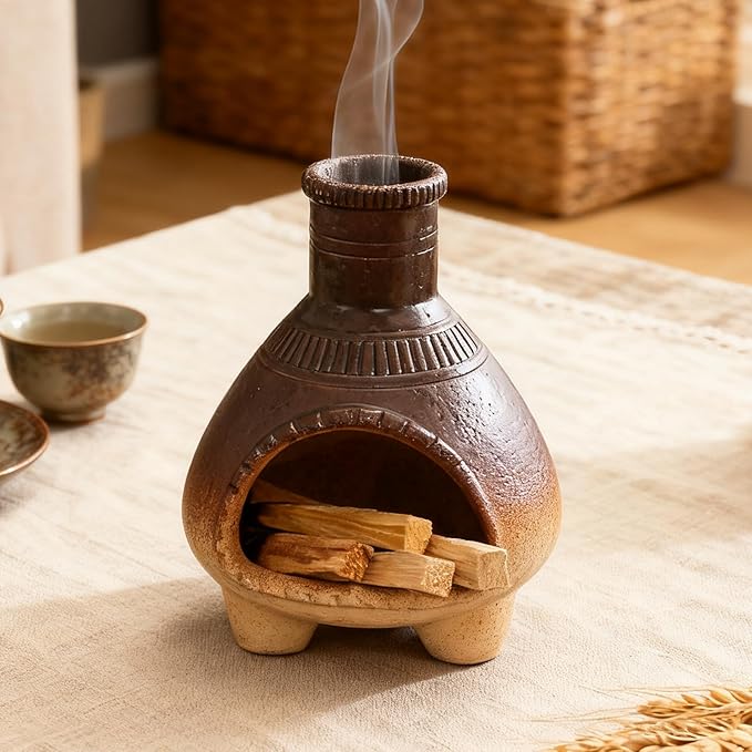 YYW Ceramic Palo Santo Holder, Sage Ash Catcher, Wood Sticks Dish, Smudge Bowl, Cone Burner - Handmade Incense Burner for Yoga, Meditation, and Energy Cleansing - Meditation Gifts for Anxiety Relief - Bloomnest