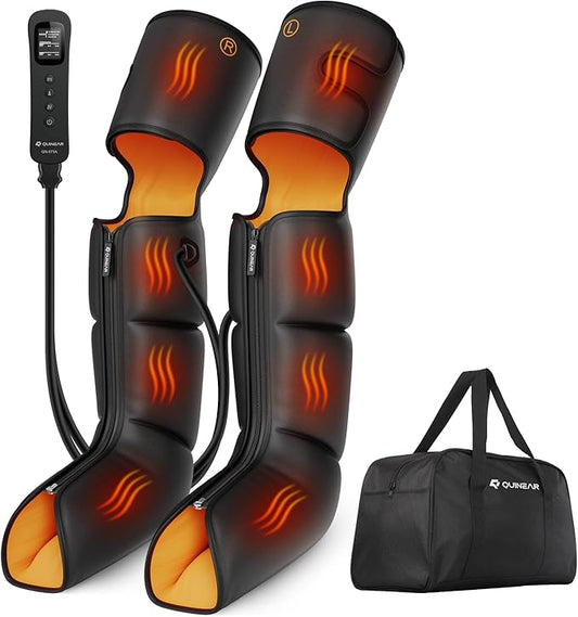 QUINEAR Leg Massager, 3-in-1 Heat and Compression Therapy, Air Compression Leg Recovery System, Leg Massage Boots for Circulation and Pain Relief, FSA-HSA-Eligible - Bloomnest