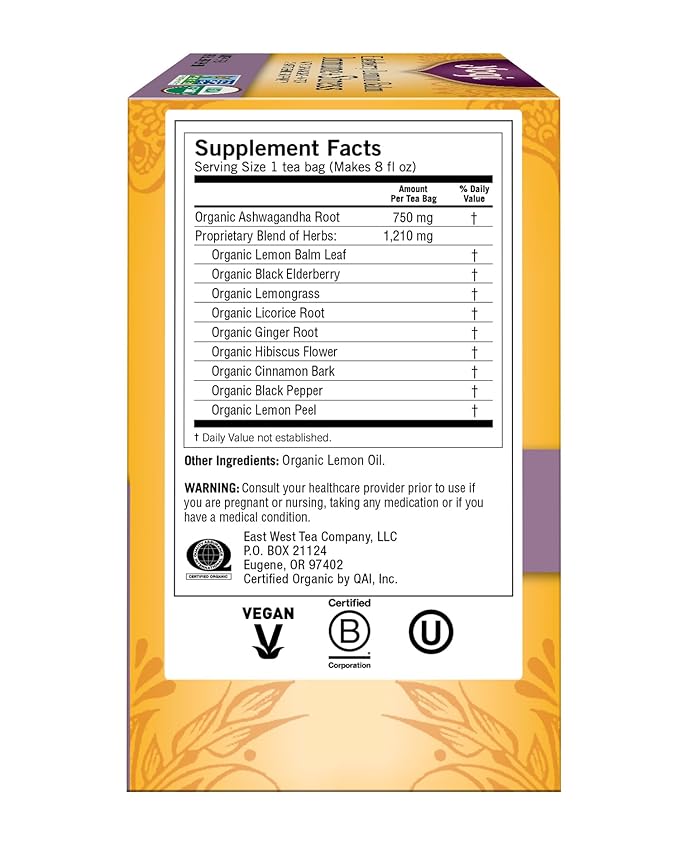 Yogi Tea Organic Lemon Balm Elderberry Immune Stress Tea, 16 CT - Bloomnest