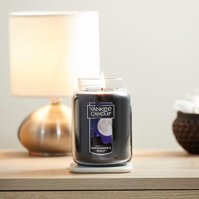 Yankee Candle MidSummer's Night Scented Classic Large Single Wick Jar Candle 22oz with Over 110 Hours of Burn Time Ideal for Dinner Parties Relaxing Saturdays and Special Occasions - Bloomnest