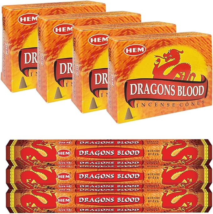 Dragon's Blood Incense Sticks and Cone Incense Holder Variety Pack Bundle insence insense insienso TRUMIRI