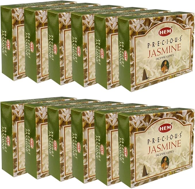 Precious Jasmine Incense Cones and Cone Incense Burner Bundle Insence Insense Hem Incense