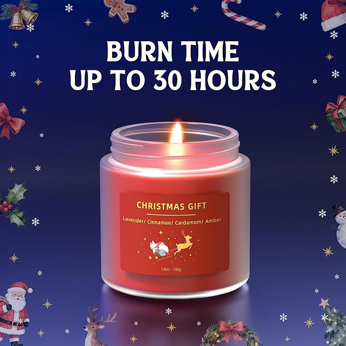 BOYUJK Christmas Candles, Scented Candles Gifts for Women, Scented Candles Gift Set for Her, Christmas Gifts for Women and Men - Bloomnest