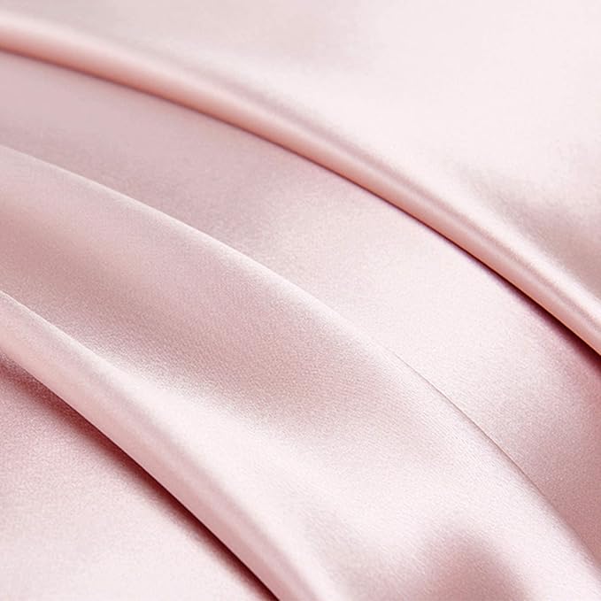 Oeko-TEX Certified Pink Silk Pillowcase for Sleeping Women Made in USA, 22 Momme Real Mulberry Silk Pillow Cases with Zipper, 6A Grade 100% Organic, Beauty Boost, 1 Pc 20"x26" (Standard, Pink) - Bloomnest