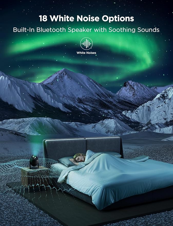 Govee Star Light Projector with 3 Aurora Flowing Effects, Star Projector Works with Matter, Alexa and Google Assistant, 16 Million Colors, 52 Scene Modes, Night Light Projector, Without Plug - Bloomnest