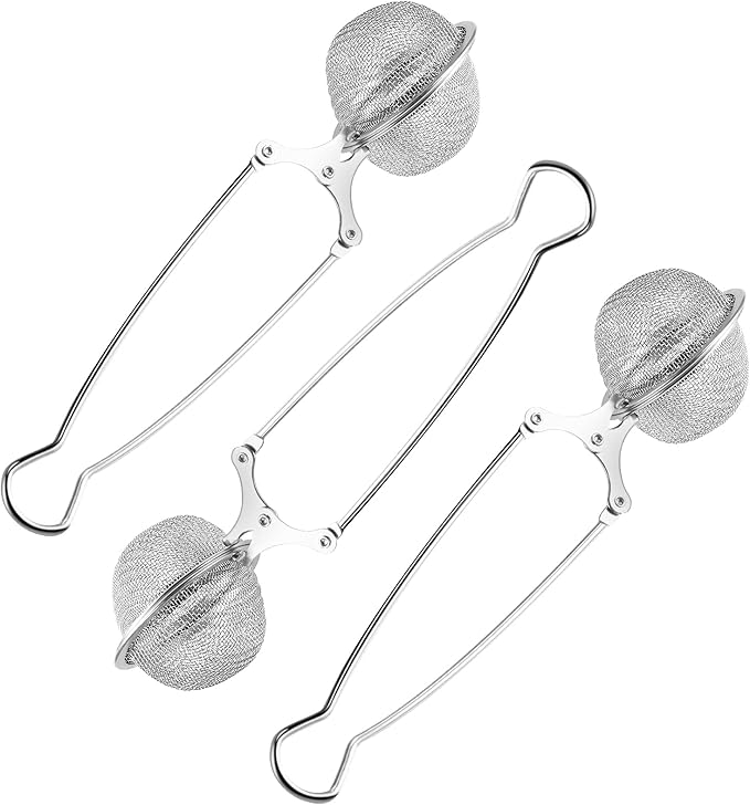 Snap Ball Tea Strainer, Exptolii 3 Pack Stainless Steel Tea Infuser Filter with Handle for Loose Leaf Tea, Spices, Seasonings - Bloomnest