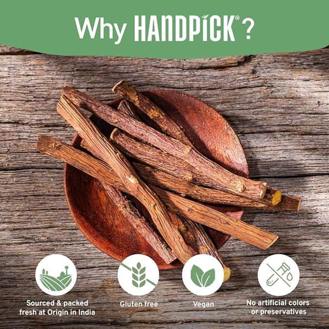HANDPICK, Licorice Root Tea Bags (50 Count, 2g/tea bag) Licorice Tea | Non-GMO, Caffeine Free | Goodness of Cinnamon, Blackpepper, Clove, Cardamom & Ginger - Bloomnest