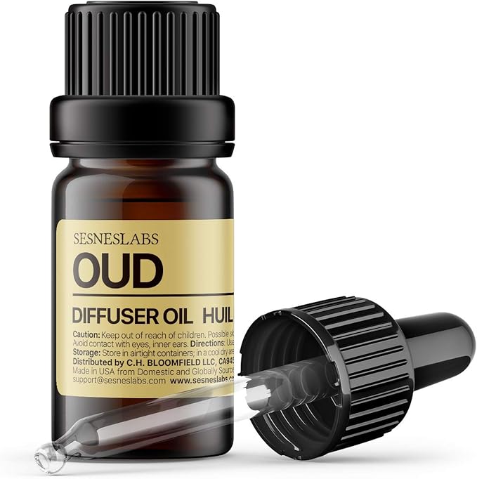 Oud Diffuser Oil, Niche Scent, Luxury Chinese Pepper, Rosewood, Cardamom, Vetiver, Oud, Tonka Bean, Musk Essential Oils Blend for Ultrasonic Diffuser Scent Projects(.33 oz/10 ml)… - Bloomnest