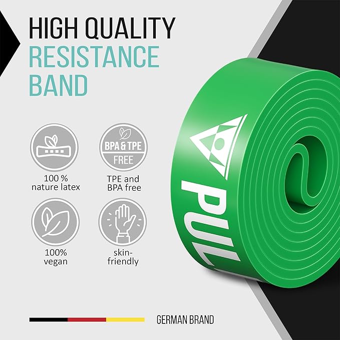 PULLUP & DIP Fitness Bands, Resistance Bands with Bag, Door Anchor (with Sets) and Exercise Guide - Single & in Value Set, Pull-Up Band Fitness Band for Calisthenics - Bloomnest