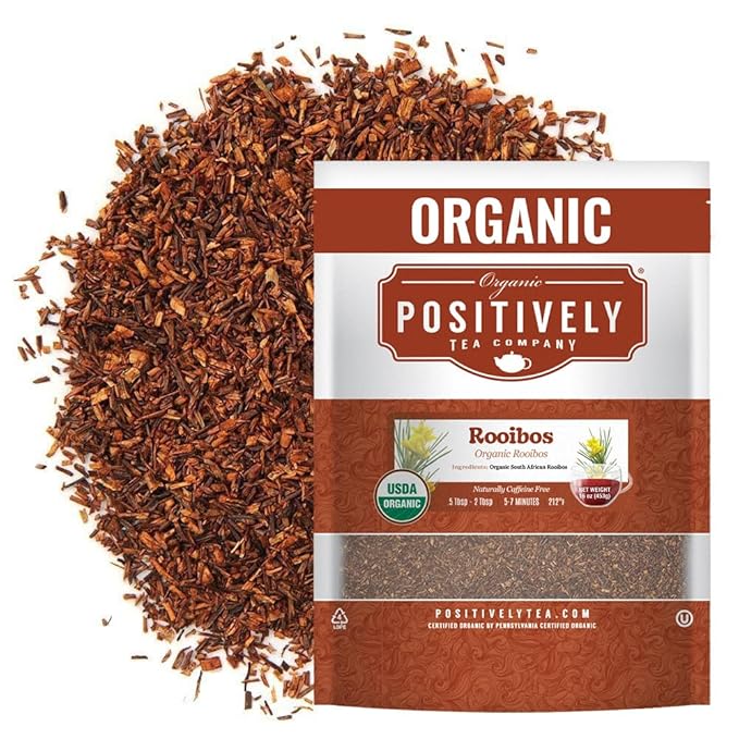 Organic Positively Tea Company, South African Rooibos Tea, Loose Leaf, 16 Ounce - Bloomnest