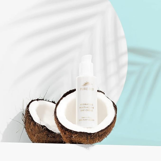 PURE FIJI Hydrating Day Face Cream Multi Active Hydrating Face Moisturizer Gel Cream to Hydrate and Smooth Skin, Natural Formula for All Skin Types 1.7 Fl.Oz - Bloomnest