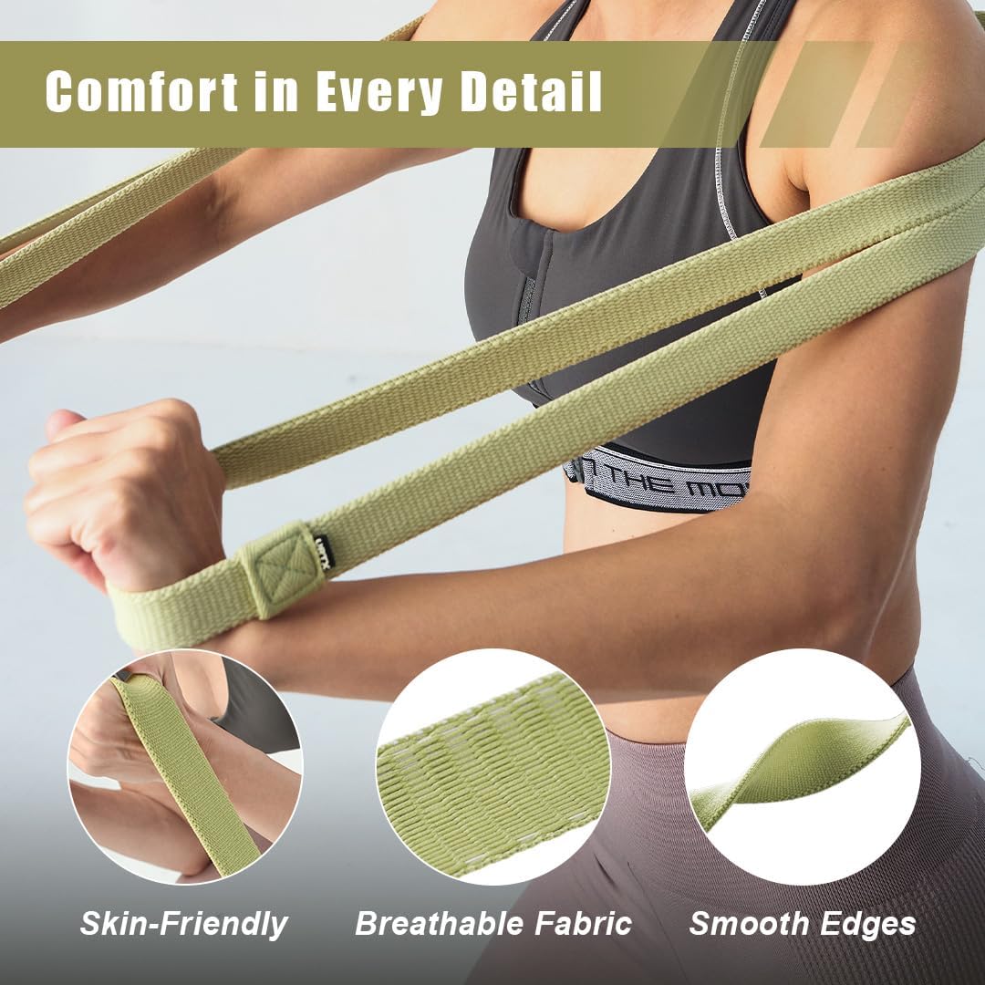 VRTX Fabric Resistance Bands for Men & Women | Long Exercise Band for Workout, Stretch, Yoga, Full Body Training | Soft Mesh Cloth, Non-Slip, High Durability Straps – Single Pack