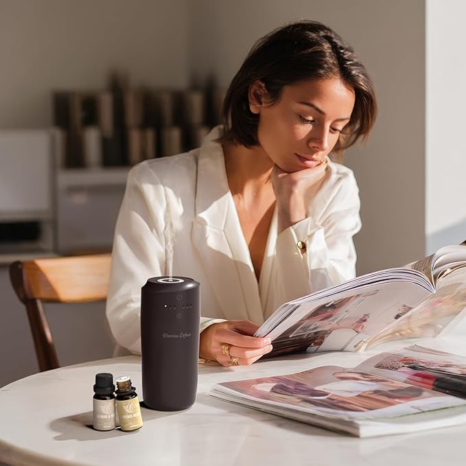 ARVIDSSON Waterless Diffuser for Essential Oil, Battery Operated Aromatherapy Diffuser, Waterless Essential Oil Diffuser, Wireless Scent Diffusers for Home, Car, Office - Bloomnest