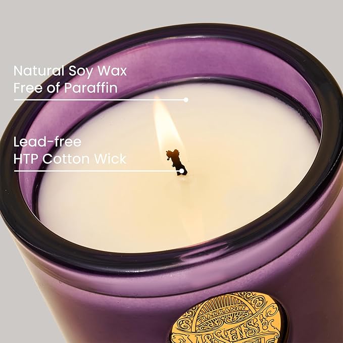 M&SENSE Natural Strong Soy Candle | Berry Rose & Purple | 9.2 oz, 50H Burn Time | Luxury Scented Candle for Relaxation, Gifting, Home Décor | Ideal for Bedroom, Office, Party Ambiance - Bloomnest