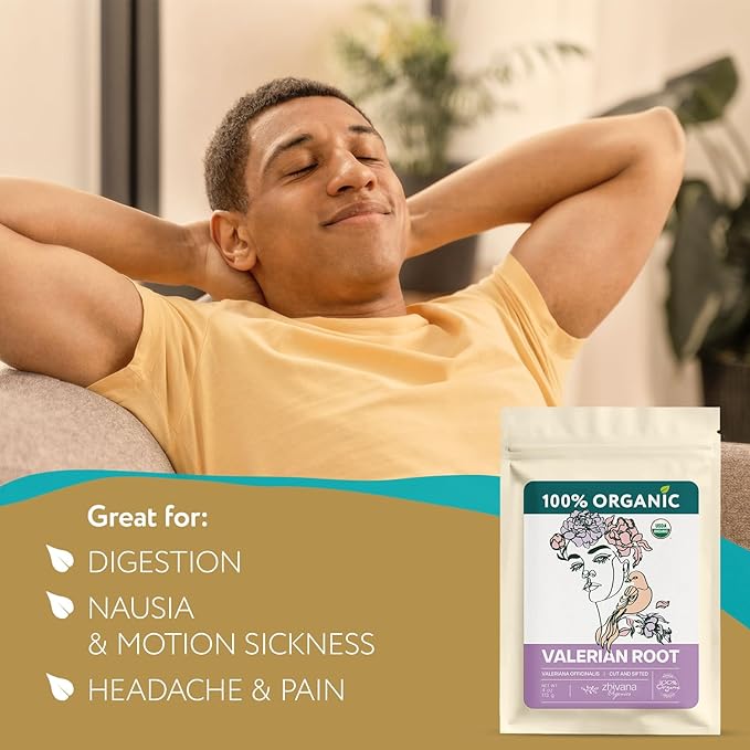 Valerian Root Tea Organic (40 Tea Bags) - Valerian Tea, Valerian Root Herb – Calming Herbal Infusion for Sleep, Healthy Stress Response - Bloomnest