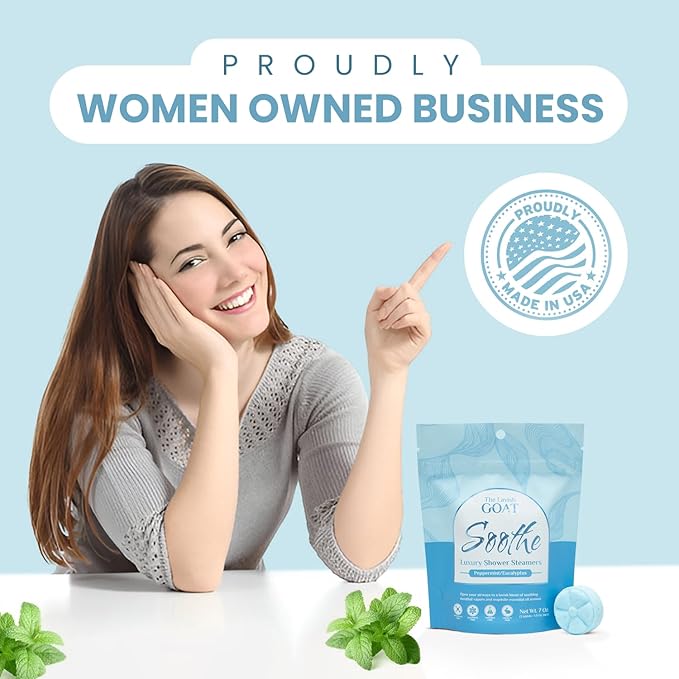 TLG Soothe Shower Steamers Aromatherapy 7 Pack – USA Made with Extra Menthol, Peppermint & Eucalyptus – Shower Bomb for Relaxation, Stress & Sinus Relief – Gift for Men & Women - Bloomnest
