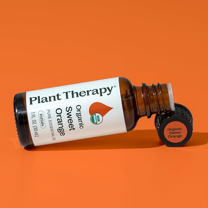 Plant Therapy Sweet Orange Organic Essential Oil 100% Pure, USDA Certified Organic, Undiluted, Natural Aromatherapy, Therapeutic Grade 30 mL (1 oz) - Bloomnest